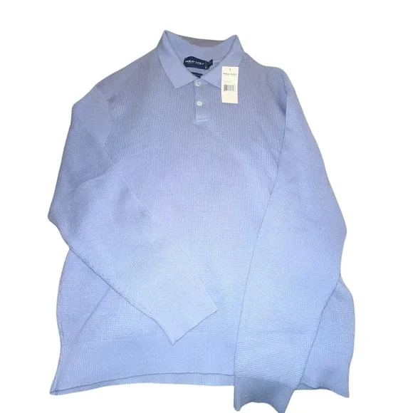 Polo Golf Ralph Lauren Men's Long Sleeve Waffle Knit Pima XXL Blue - Picture 2 of 3